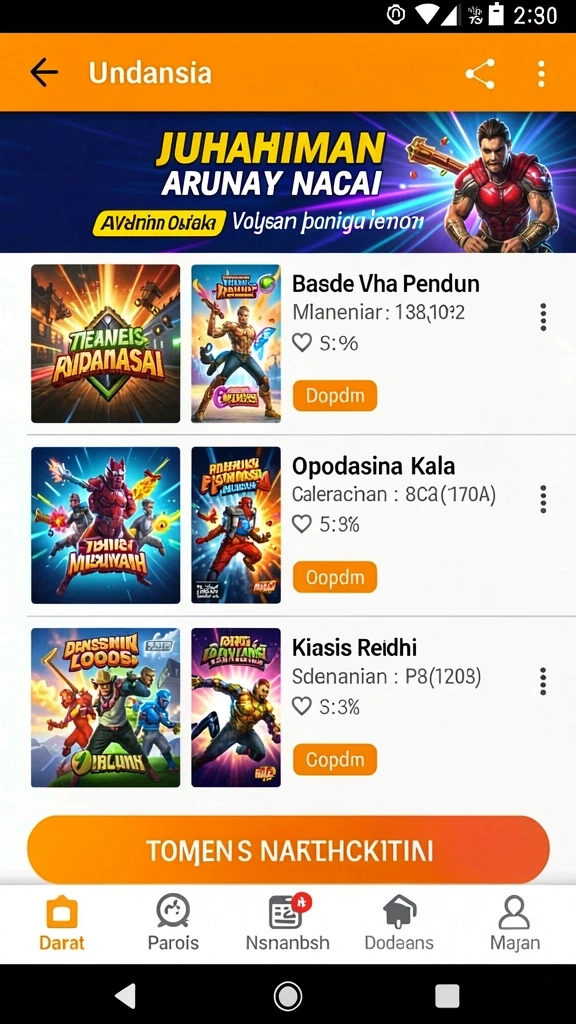 indaaa - Tampilan awal permainan yang menawan.